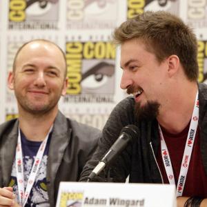 Adam Wingard and Simon Barrett at event of You're Next (2011)