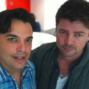 Lex Lang with Karl Urban at Armageddon in Melbourne Australia, where they appeared as guests.