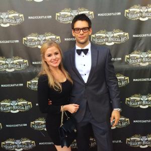 Erin Aine Smith and her boyfriend, actor Kyle Valle, on the red carpet at the Magic Castle.