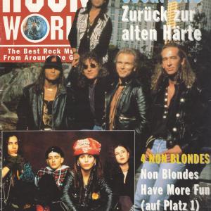 Ralph Rieckermann with Scorpions on Rock World Magazine Cover