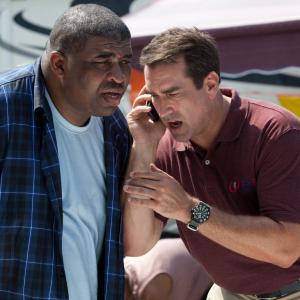 Still of Patrice O'Neal and Rob Riggle in Nature Calls (2012)