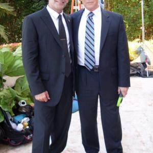 On the set of Wild Oleander 2008, Puerto Rico. As Henry Storm, Henry Fallon's campaign manager for Gov. of California  John van Dalen with Johnny Ray Rodríguez.