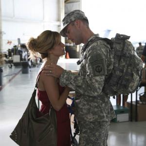 Still of Drew Fuller and Sally Pressman in Army Wives 2007
