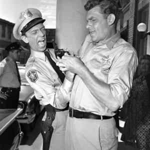 Still of Frances Bavier Andy Griffith and Don Knotts in The Andy Griffith Show 1960