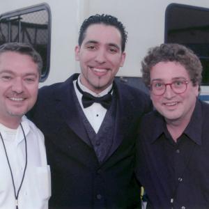 Producer Randy Bellous on location with Television DIrector Mark Mardoyan and Legendary World Class Drummer Jacob Armen