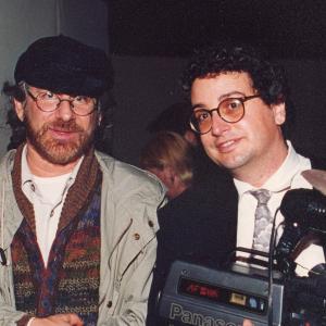 Randy Bellous with Steven Spielberg shooting video for Stevens mothers 75th Birthday