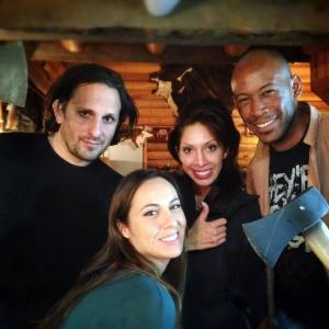 Axeman 2: Overkill after wrapping Farrah Abraham Elisa Gattoni and Director Joston El Rey Theney