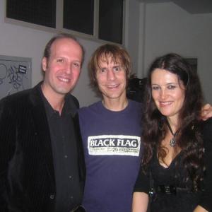 Tino Franco, Daniela Giombini and Mark Arm from Mudhoney after live concert in Rome 22-10-2009.
