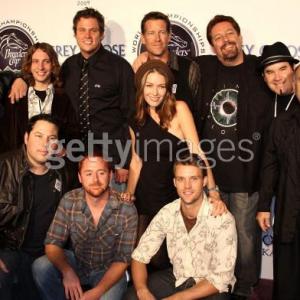 Band from Tv play at the Breeder's Cup with Michael Chicklis, Greg Grunberg, James Denton, Scott Grimes and Jesse Spencer and Louise Griffiths.