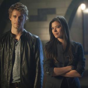 Still of Peyton List and Luke Mitchell in The Tomorrow People 2013