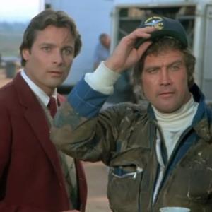 Still of Lee Majors and Douglas Barr in The Fall Guy 1981