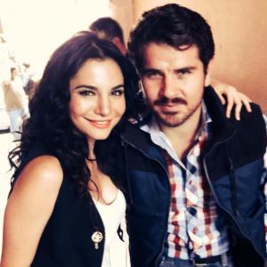 Erik Guecha and Martha Higareda Behind the Scenes of El Marichi TV Series