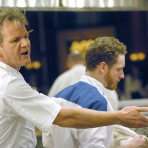 Still of Gordon Ramsay and Charlie Mckay in Hells Kitchen 2005