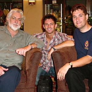 R Brandon Johnson at Malevolence screening in Massachusetts with Gunnar Hansen Leatherface and Director Steve Mena