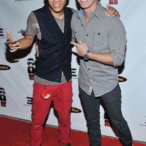 R Brandon Johnson with Shake It Up cast member Roshon Fegan at his Album Release Party