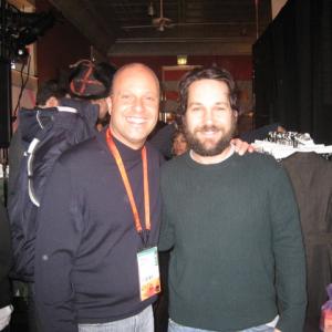 Producer Morris S Levy with Paul Rudd at the Sundance Film Festival for the premiere of The Ten January 2007
