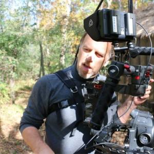 Frank Datzer rigged with the Ronin 3 axis gimbal for the independent feature The Return