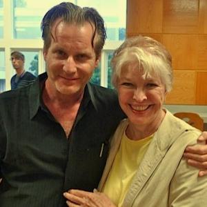 with his director Ellen Burstyn upon diercting a reading of his play Valentinos Wing at The Labyrinths Summer Intensive 2012