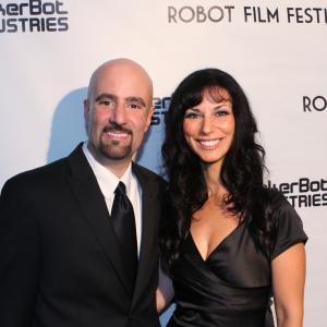 Director Daniel Azarian and Actress Tara Langella at the 2012 Robot Film Festival, NYC