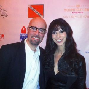 Director Daniel Azarian and Actress Tara Langella at the Broadway Cares / Beneath the Sheets Charity event