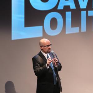 Filmmaker Daniel Azarian speaking before the screening of 'Save Lolita' at the opening night of the Hamptons Conservation and Wildlife Film Festival.