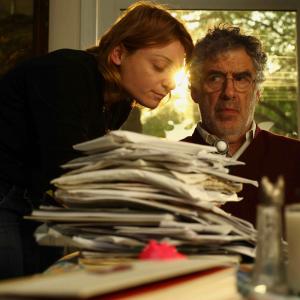 Valentina Caniglia Director Of Photography and Elliott Gould on set of Fred Wont Move Out
