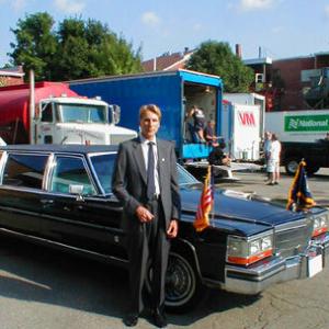Gregory Terlecki as Secret Service Agent extra on set of THE REAGANS 2003