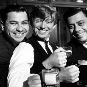 From the set of Happiest Millionaire, The (1967). (left to right) Richard M. Sherman, Tommy Steele, Robert B. Sherman