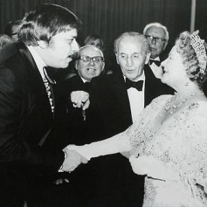 Robert B Sherman Queen Elizabeth aka The Queen Mother at the Royal Command Performance of Slipper and the Rose The 1976