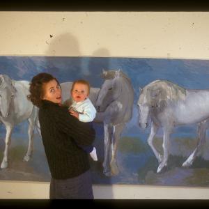 three Lulu Wilsons painting wvivi from scene in Searching for Oller workinprogress