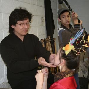 Jimmy directing on the set of his 2007 short film, 