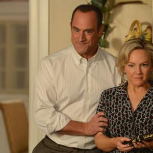 Still of Christopher Meloni and Rachael Harris in Surviving Jack 2014