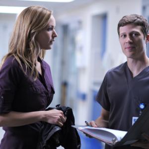 Still of Jordana Spiro and Zach Gilford in The Mob Doctor 2012