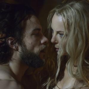 Still of Kyle Schmid and Anastasia Griffith in Copper 2012