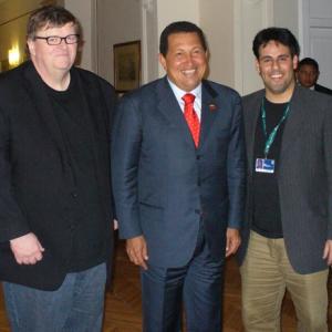 Michael Moore, Hugo Chavez, Basel Hamdan
