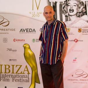 Ian Vernon on red carpet at the Ibiza International Film Festival
