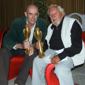 Ibiza Film Festival. Ian Vernon (Ivan D Rennov) with his Best Cinematography award and legendary Cinematographer Ronnie Taylor (Oscar Winner for Gandhi).