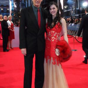 BAFTA Awards 2014. Director - Ian Vernon with guest - actress - Sophie Skelton.
