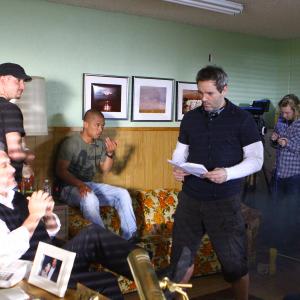 Tripp Weathers directs John De Lancie on the set of The Last Session