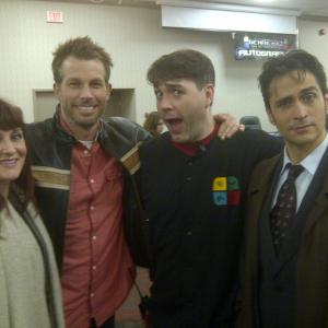 Photo of Mass Effect's Courtenay Taylor and Mark Meer as well as Angel's Mark Lutz at Gofton's GenreCon.