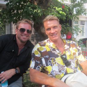 Aaron McPherson and Dolph Lundgren on the et of 
