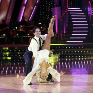 Still of Apolo Ohno and Julianne Hough in Dancing with the Stars (2005)
