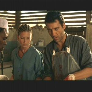 From left to right Angelina Jolie Tumisho Masha Kate Ashfield Clive Owen and Faye Peters Beyond Borders 2003