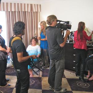 This is a behind the scenes photo filmed during the making of the TV Series Wedding Day Makeover