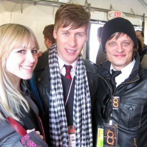 Emily Biondi, Dustin Lance Black, and Steven Greenstreet at the 2010 Sundance Film Festival.