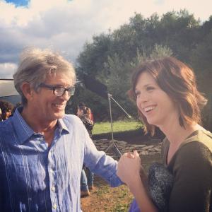 With Eric Roberts on the set of Leaves of the Tree.