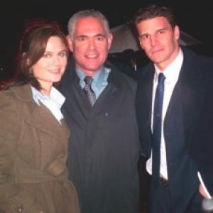 With Emily Deschanel and David Boreanaz on the Bones Pilot shoot 2005