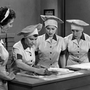 Still of Lucille Ball, Elvia Allman, Vivian Vance and Amanda Milligan in I Love Lucy (1951)