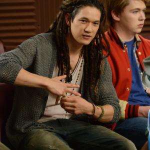 Still of Harry Shum Jr. and Damian McGinty in Glee (2009)