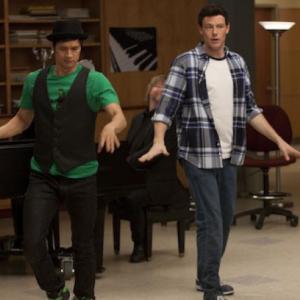 Still of Harry Shum Jr. and Cory Monteith in Glee (2009)